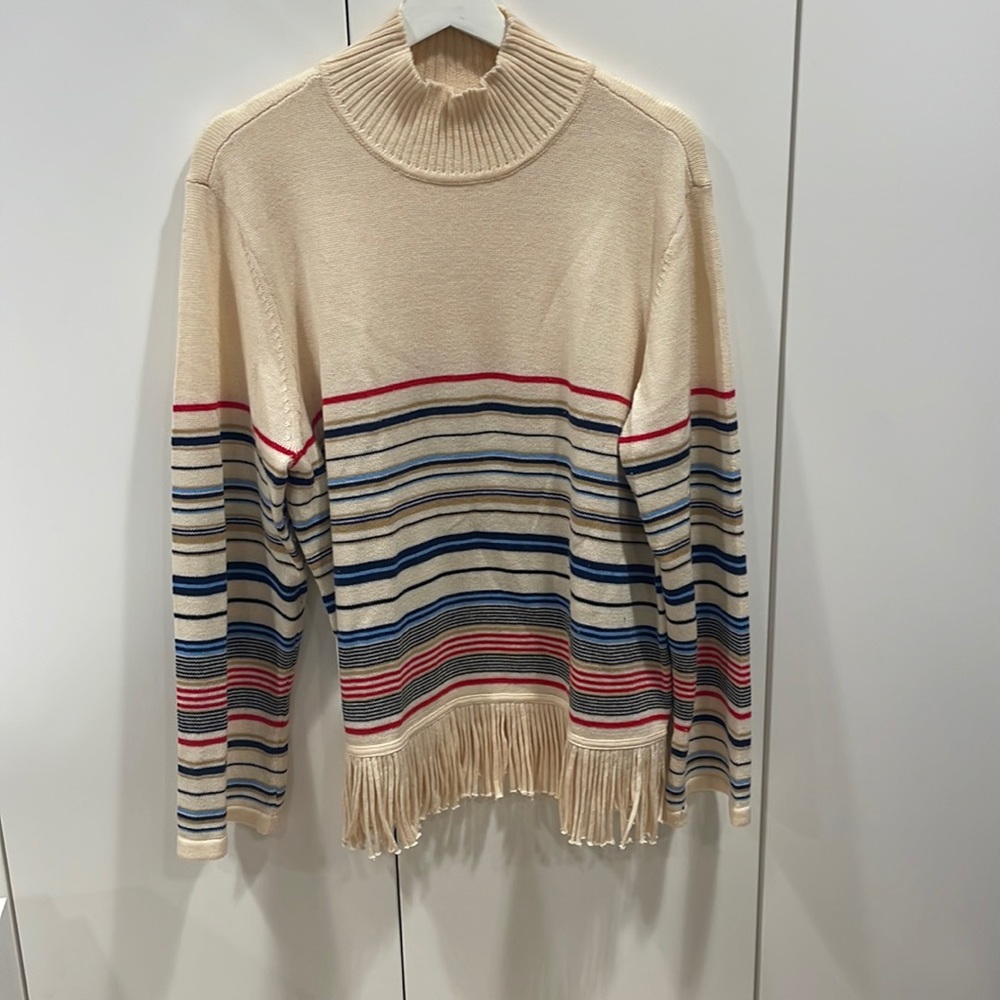 Tyler Boe fringed sweater in XL